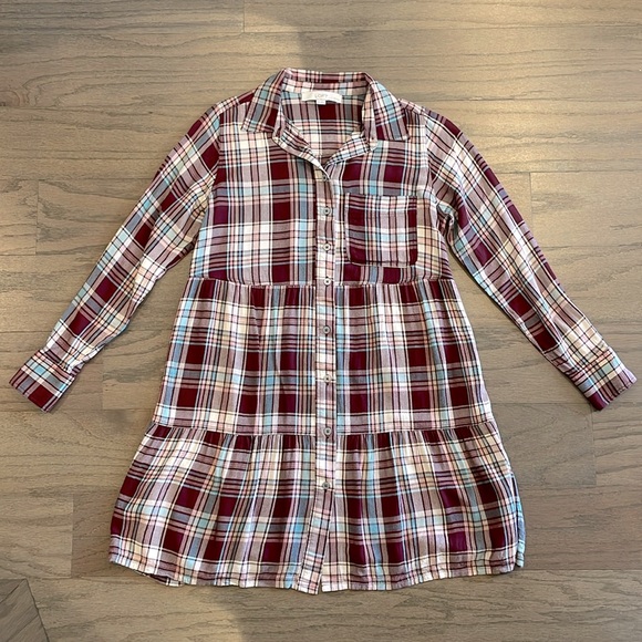 LOFT Dresses & Skirts - LOFT Petite Plaid Shirtdress - Size XSP